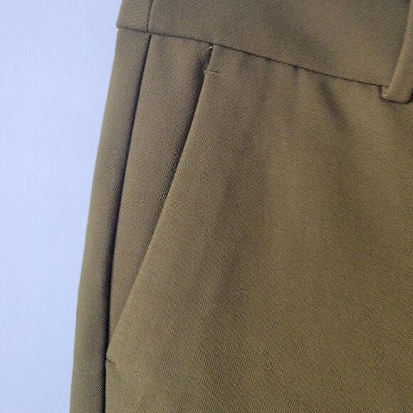 Loft womens slim through the leg ankle pant size 6 olive green office careers - Picture 6 of 10